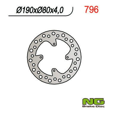 Brake disc (rotor) rear HONDA CR 80/85 (190X80X4) CRF150R (07-16)
