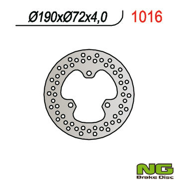 Brake disc (rotor) rear HONDA TRX 250/450 '05-'06 (190X72X4)