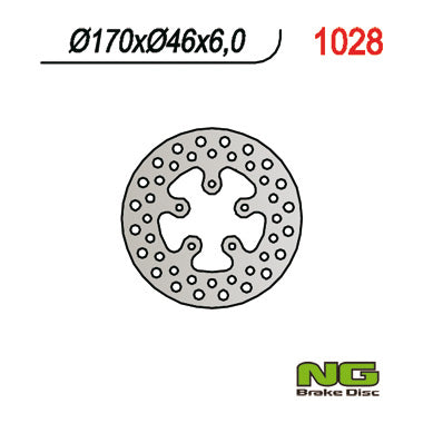 Brake disc (rotor) rear HONDA TRX 420 0-11, TRX650/680 06-21 (170X46X6)