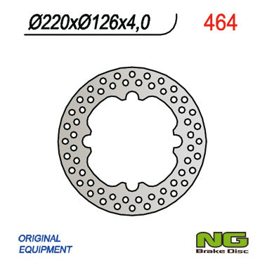 Brake disc (rotor) rear HUSQVARNA TE/TC 99-12 (220X126X4)