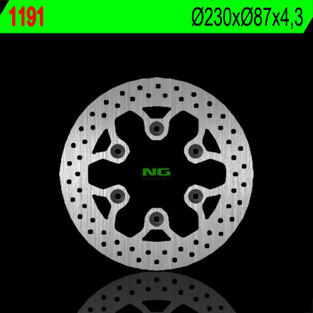 Brake disc (rotor) rear HYOSUNG GT 125/250/650 (230X87X4,2) (6X10,5MM)