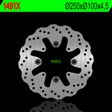 Brake disc (rotor) rear KAWASAKI 650 VULCAN '15 (250X100X4,5) (4X10,5MM) (220x112x4) WAVE