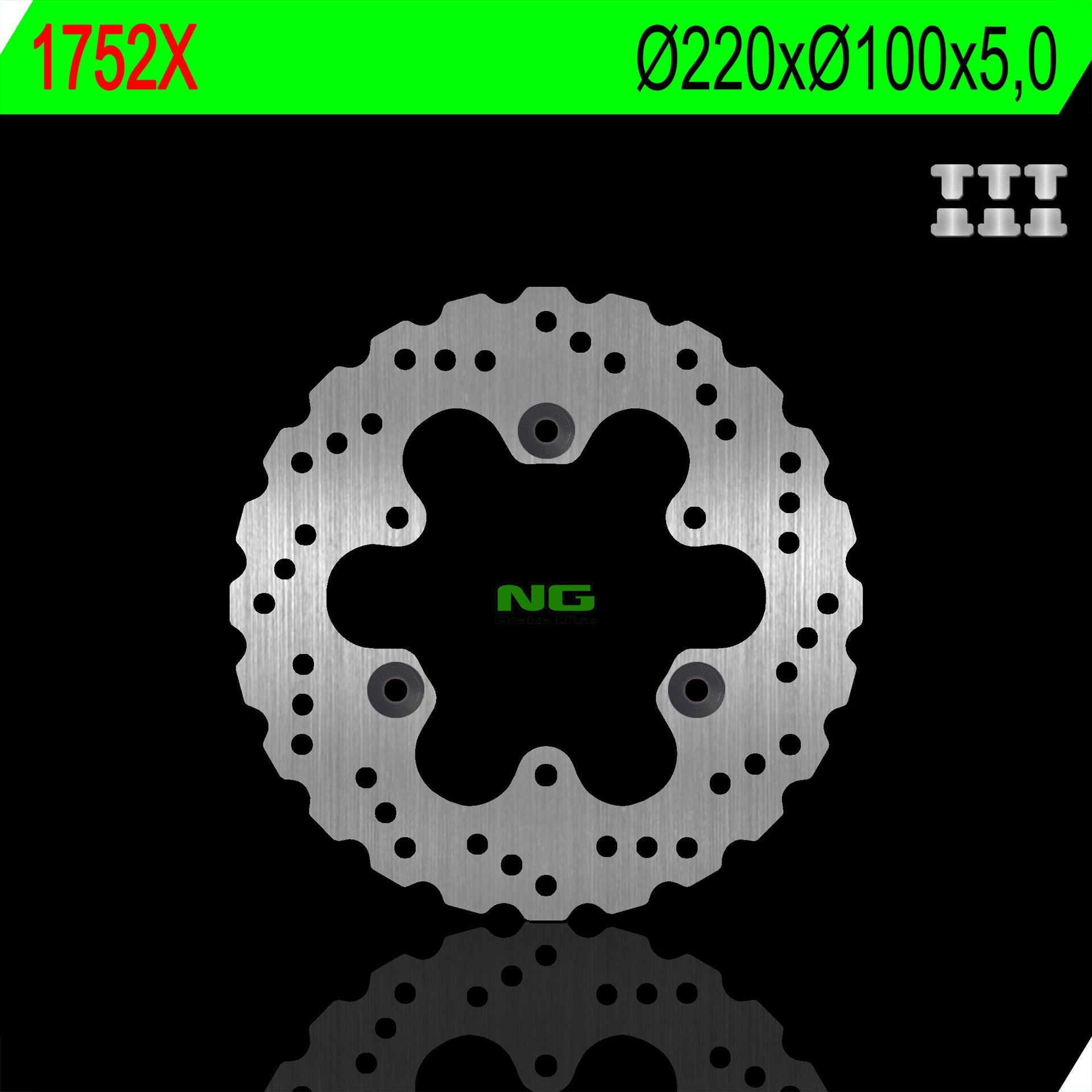 Brake disc (rotor) rear KAWASAKI EX 250/300/400 NINJA 13-22 WAVE