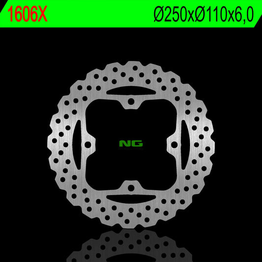 Brake disc (rotor) rear KAWASAKI KLZ 1000 VERSYS '16-'22 Z 1000 '15-'22, Z 1000SX ZZR 1400 '06-'22 (250X110X6,0MM) (4X10,5MM) WAVE