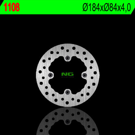 Brake disc (rotor) rear KAWASAKI KX 80 '84-'99 (184X84X4) (4X6,5MM)
