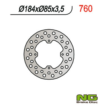Brake disc (rotor) rear KAWASAKI, SUZUKI RM 80/85 (86-04) (184x85x3,5)
