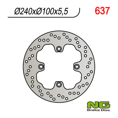 Brake disc (rotor) rear KAWASAKI ZZR 600 93-03, ZR7 98-03, ZR 550 (240x100x5,5)