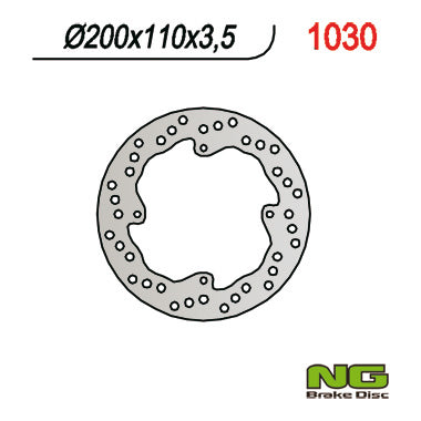 Brake disc (rotor) rear KTM 85 SX '03-'15 (200X110X3,5)(4X6,5mm)