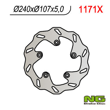 Brake disc (rotor) rear KTM 950/990 SUPERMOTO, SUPERDUKE, DUKE 690 (240x107,5x5) WAVE