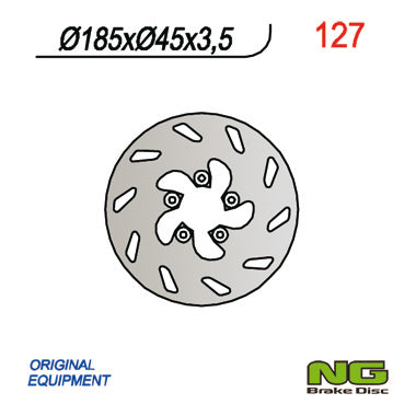 Brake disc (rotor) rear KTM EXC 50 '99-'00 (185X45X3,5)