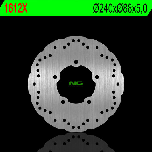 Brake disc (rotor) rear KYMCO DOWNTOWN 125 09-16, 300 16-18, 350 09-16, SUPER DINK 125/300 09-16, X-TOWN 125/300 (240X88X5,0MM) (5X10,5MM) WAVE