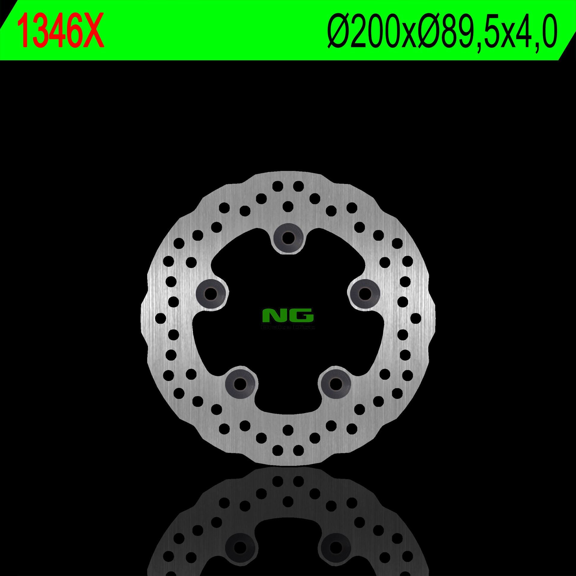 Brake disc (rotor) rear KYMCO GRAND DINK 125/300 12-15, LIKE 125/150/200 09-18 (200X89,5X4,0MM) (5X10,5MM) WAVE