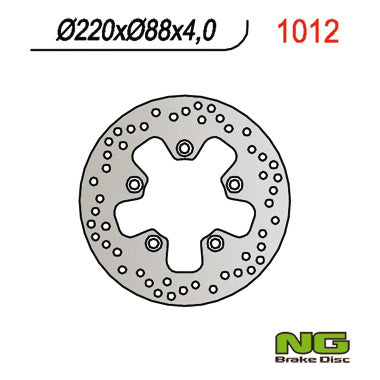 Brake disc (rotor) rear KYMCO QUAD 250/300 (220x88x4)