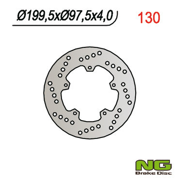 Brake disc (rotor) rear PIAGGIO 50 / 80 / 125 / 150, MALAGUTI 50 CENTRO '97-'00, DERBI ATLANTIS (200X97X4MM) (5X6,25MM)