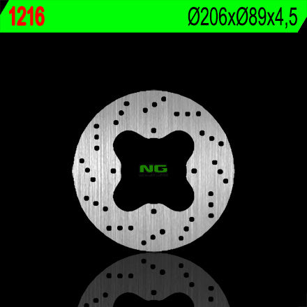 Brake disc (rotor) rear POLARIS 325/330/500 '02-'06 (206X89X4,5) (4X8,5MM)