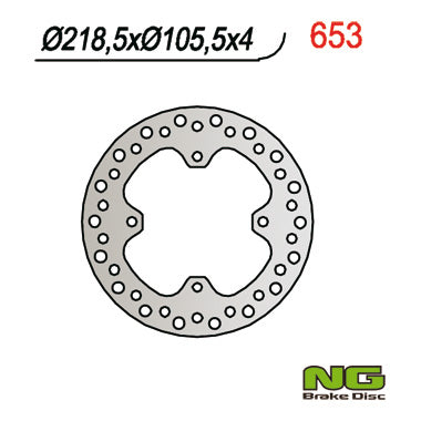 Brake disc (rotor) rear POLARIS 500/600/700/800 SPORTSMAN (219x105x4) (4x9,5mm)
