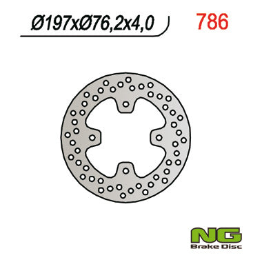 Brake disc (rotor) rear POLARIS PREDATOR 500 '00-'08, OUTLAW 450 / 525 / 550 '08-'10 (197X76,2X4MM) (4X8,25MM)