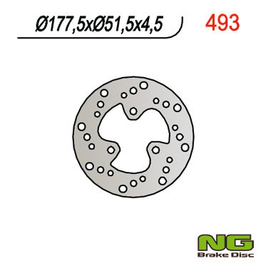 Brake disc (rotor) rear POLARIS SCRAMBLER 400/500 (177x51x4,5)