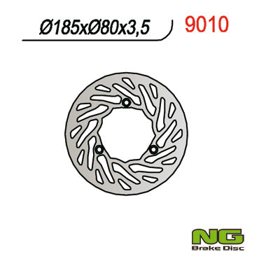 Brake disc (rotor) rear RIEJU 50/80/125 (185X80X3,5MM)