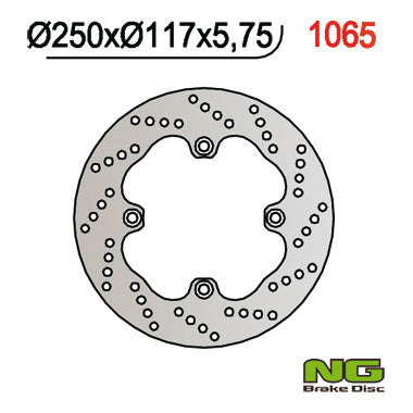 Brake disc (rotor) rear SUZUKI AN 650 BURGMAN '02-'03 (250X117X5,7) (4X10,5MM)