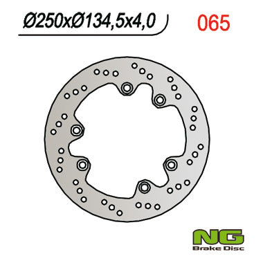 Brake disc (rotor) rear SUZUKI DR 600/650/750/800 (250x134,5x4)
