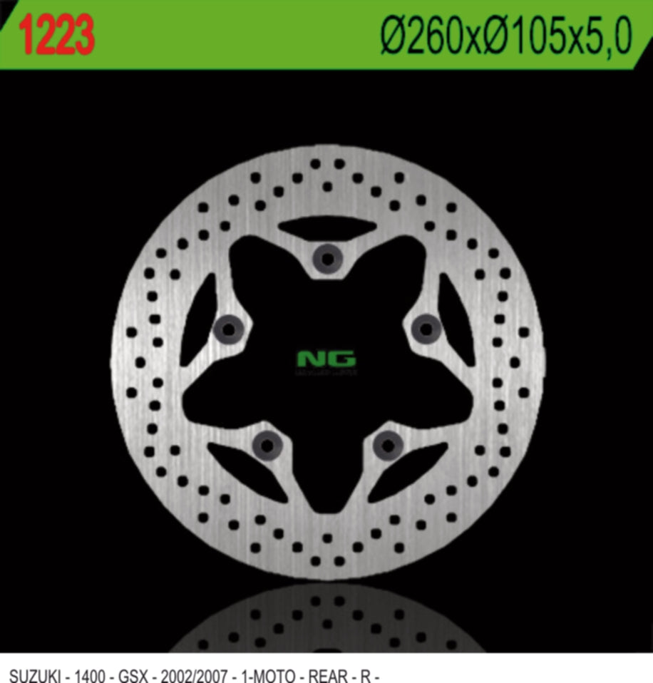 Brake disc (rotor) rear SUZUKI GSX 1400 '02-'07 (260X105X5) (5x10,25mm)