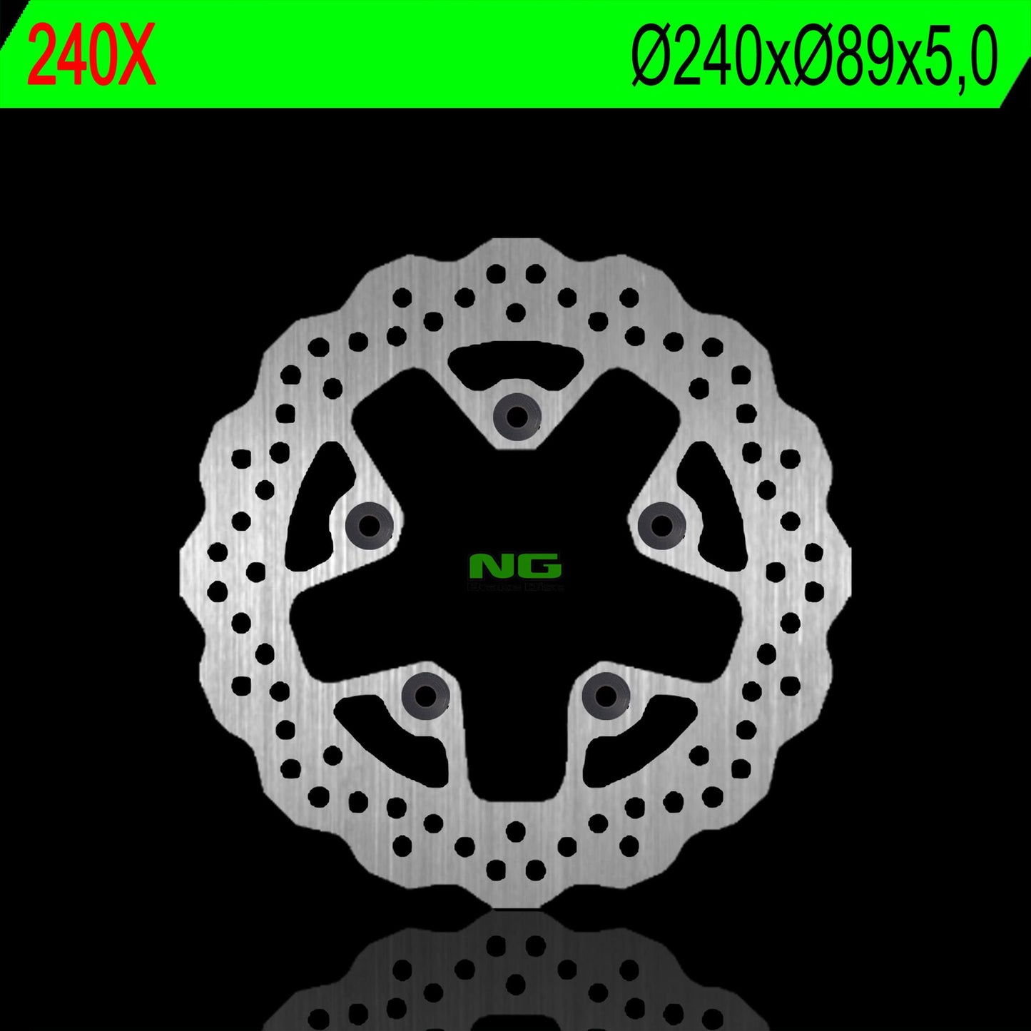 Brake disc (rotor) rear SUZUKI GSXR1300 99-07, GSXF, GSF 600/650/1200 , SV 65099-02, KYMCO 125/200/300 08-17 (240X89X5,0MM) (5X10,5MM) WAVE
