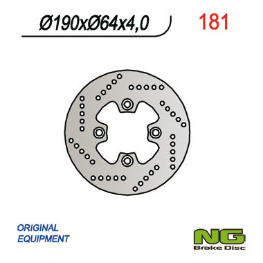 Brake disc (rotor) rear SUZUKI KATANA 50 '99-'03 (190x64x4)