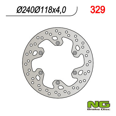 Brake disc (rotor) rear SUZUKI RM 125 '99-'10, RM 250 '99-'08, DRZ400SM '04-'10 (240X118X4)