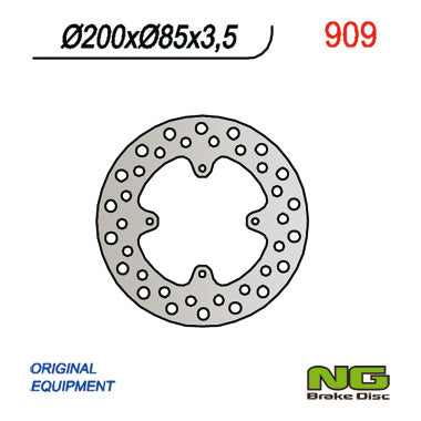 Brake disc (rotor) rear SUZUKI RM 85 '05-'20(6x6,5mm) (200X85X3,5)