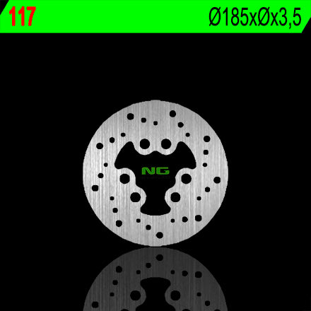 Brake disc (rotor) rear SUZUKI RMX 50 '97-'02 (185X3,5) (6X15,5MM)