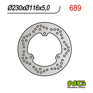 Brake disc (rotor) rear YAMAHA MAJESTY 250 00-08/ MBK / ITALJET (230x116x5) (3X8,5MM)