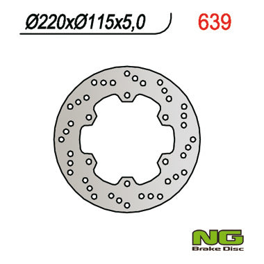 Brake disc (rotor) rear YAMAHA R6 99-02, R1 98-03 (220x115x5)