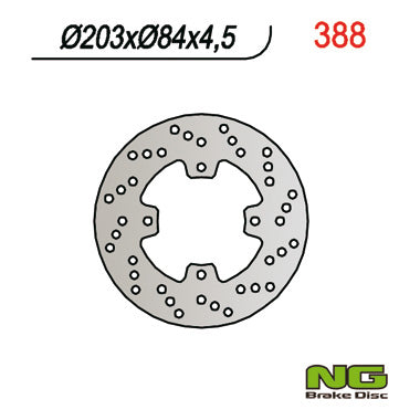 Brake disc (rotor) rear YAMAHA TZR 50/MBK 50 (203x84x4,5)
