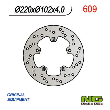 Brake disc (rotor) rear YAMAHA TZR 50R 03-15 (220X102X4) 5 Holes dia.6,5