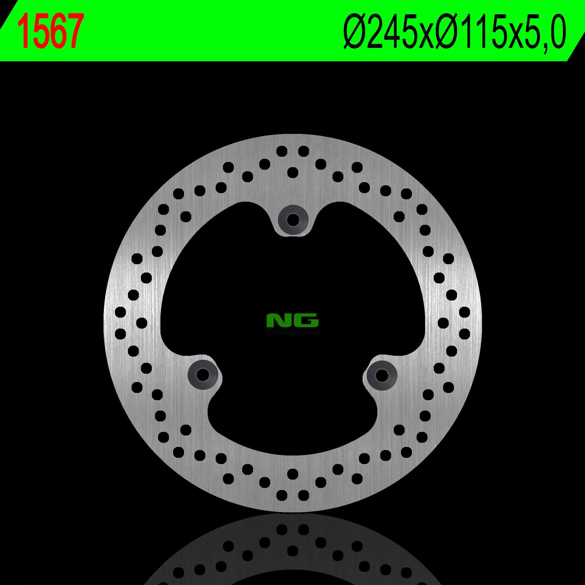 Brake disc (rotor) rear YAMAHA X-MAX 125 10-17, X-MAX 250 10-13 (245X115X5,0MM) (Mounting 3X8,25MM)