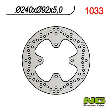 Brake disc (rotor) rear YAMAHA X-MAX 125/250 '05-'09 (240X92X5) (4X10,5MM)