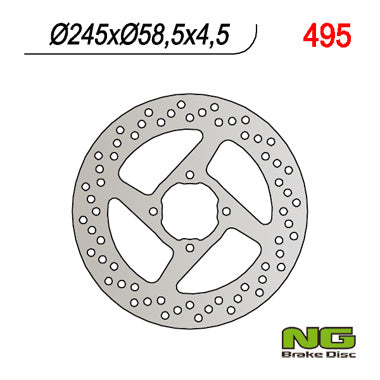 Brake disc (rotor) rear YAMAHA YFM 350 WARRIOR '00-'03 (245x58,5x4,5)