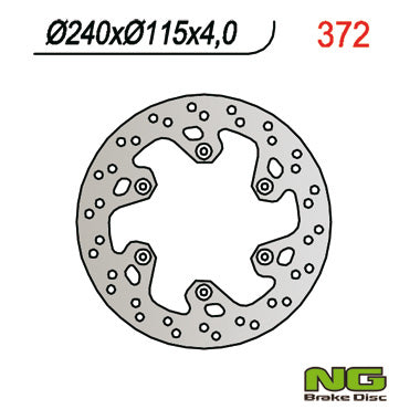 Brake disc (rotor) rear YAMAHA YZ 125/250 '98-'01, YZF 250/426 '01 (240x115x4)