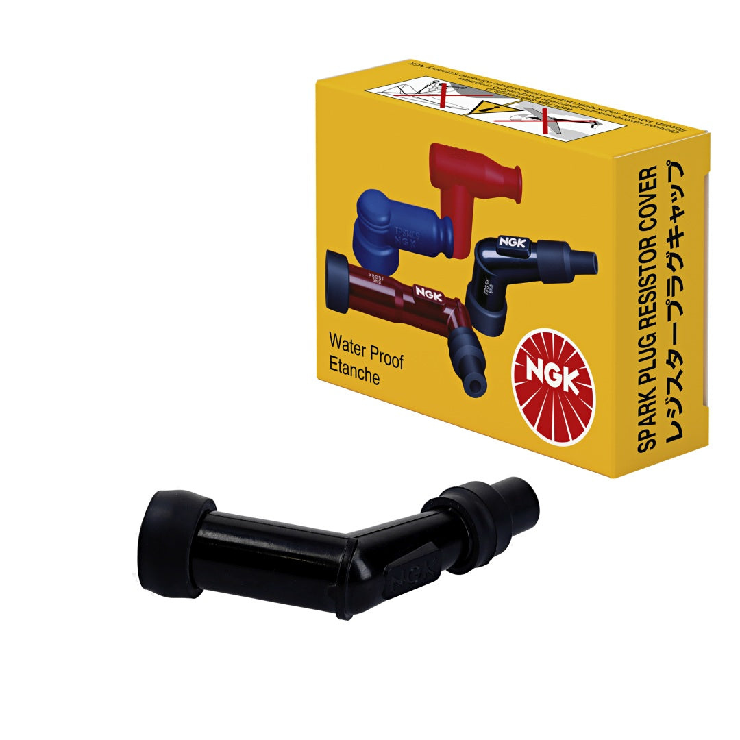 Spark Plug Cap Ebonite Angled (120°) Black (No. 8032) 