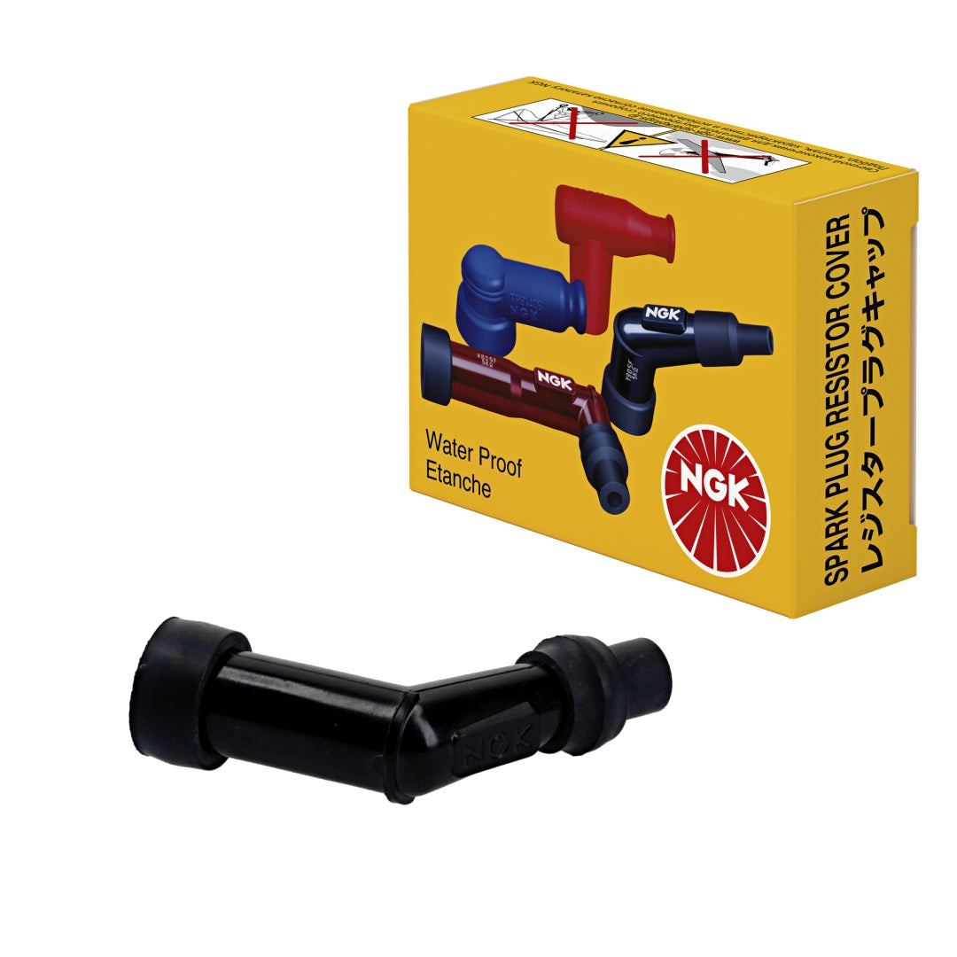 Spark Plug Cap Ebonite Angled (120°) Black (No. 8052) Honda, Kymco, Suzuki 