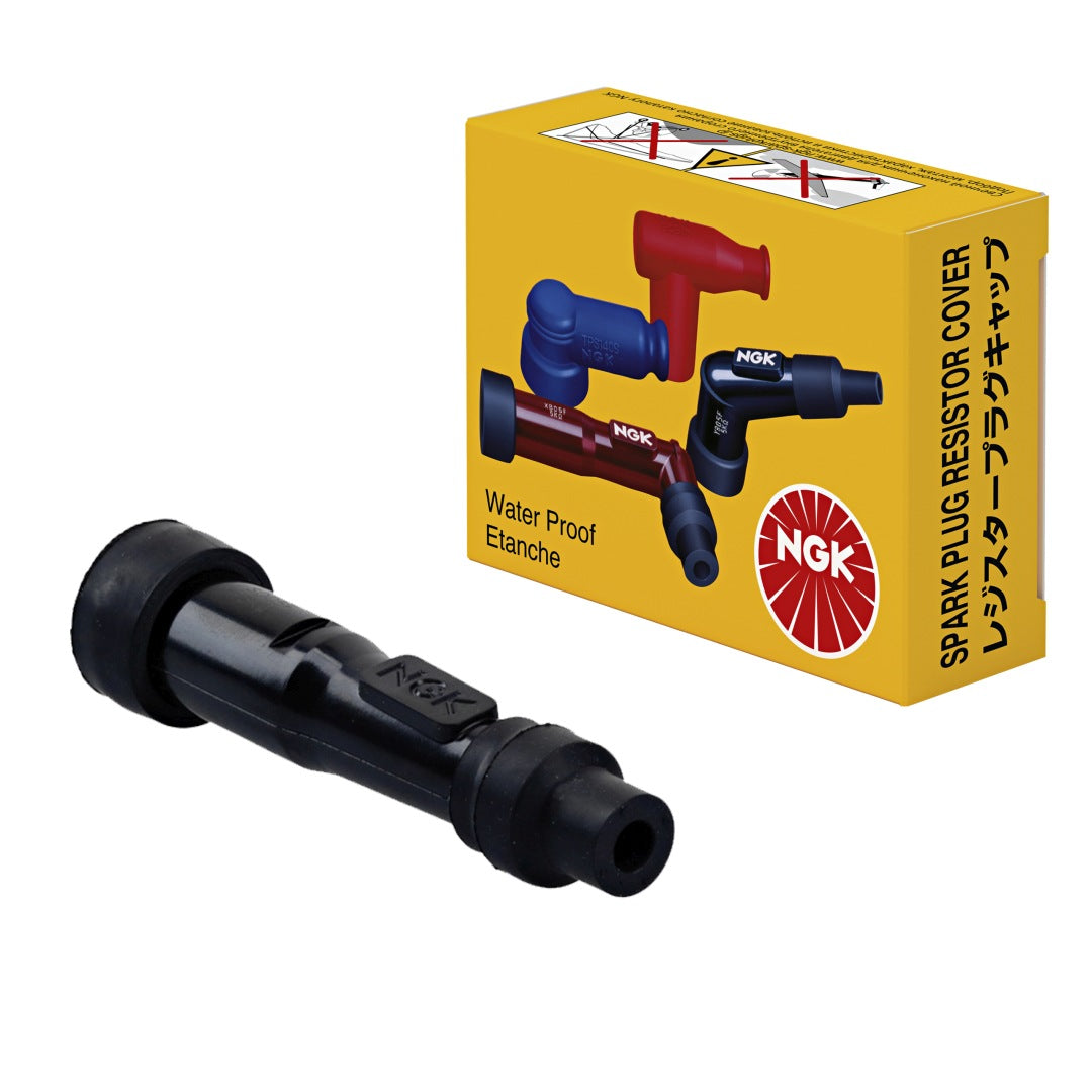 Spark Plug Cap Ebonite (No. 8022) Straight (0°) Black, Silicone 