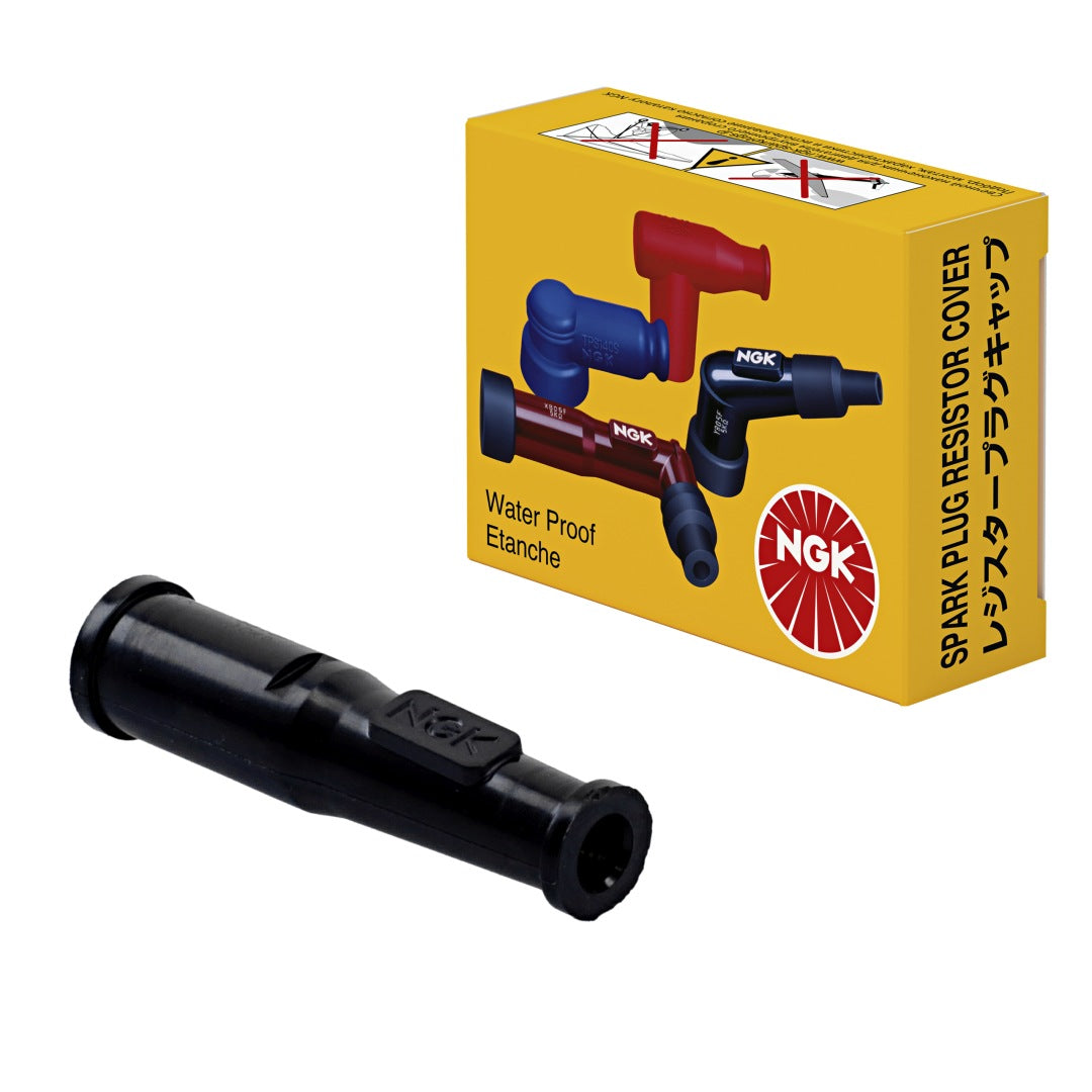 Spark Plug Cap Ebonite Straight Black (No. 8387) 