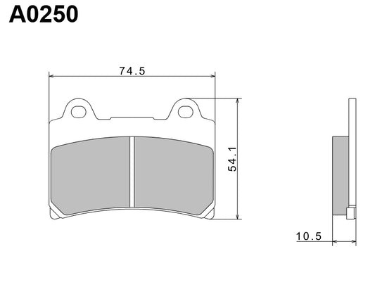 Brake Pads KH123 Premium Semi-Metallic (ECE R90) Made in Japan (2P-228NS) 