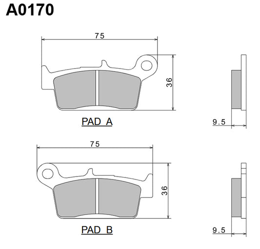 Brake Pads KH131 Premium Semi-Metallic (ECE R90) Made in Japan (2P-219NS) 