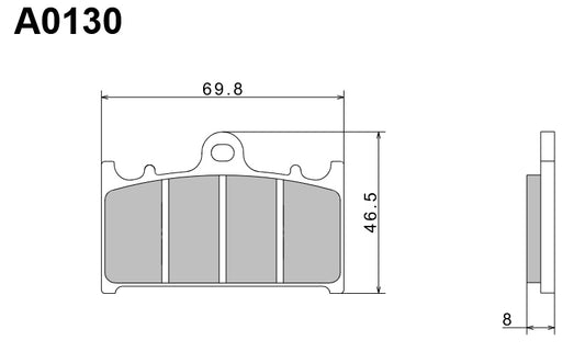Brake Pads KH158 Premium Semi-Metallic (ECE R90) Made in Japan (2P-214NS) 
