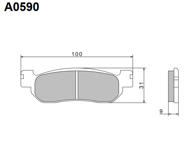 Brake Pads KH275 Premium Semi-Metallic (ECE R90) Made in Japan (2P-266NS) 