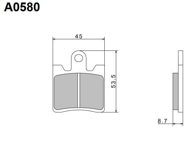 Brake Pads KH283 Premium Semi-Metallic (ECE R90) Made in Japan (2P-265NS) 