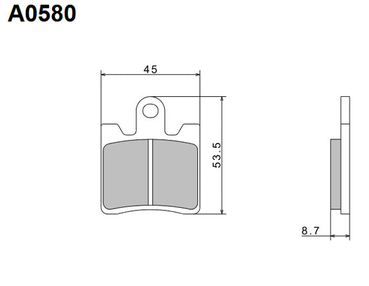 Brake Pads KH283 Premium Semi-Metallic (ECE R90) Made in Japan (2P-265NS) 
