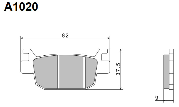 Brake Pads KH415 Premium Semi-Metallic (ECE R90) Made in Japan (2P-334NS) 